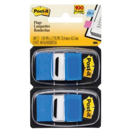 3M - Banderitas 3M 680-BE2 Azul Estuche Doble con 50 c/u Caja C/6 Estuches