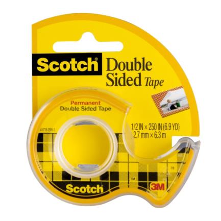 3M - Cinta 3M Doble Capa Scotch 012X6.3 Mts C/Despachador