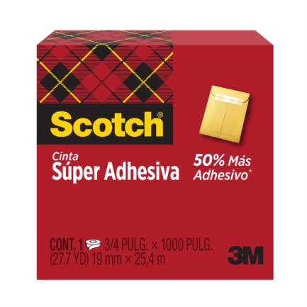 3M - Cinta Scotch 3M Super Adhesiva 19mmx25.4m Caja