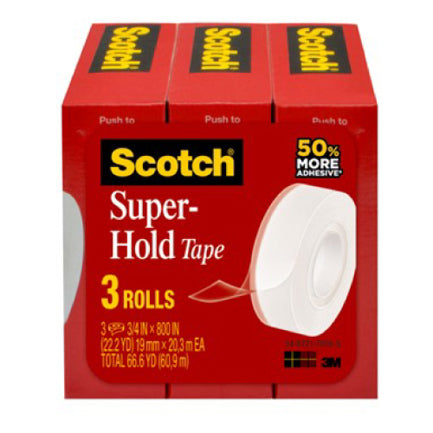 3M - Cinta Scotch 3M Super Adhesiva 0.19 X 25.4 mts C/3 piezas