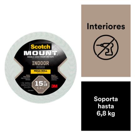 3M - Cinta Montaje 3M Interiores 110H-Long-DC 19mmx8.89m en Display Case