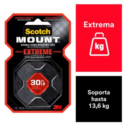 3M - Cinta Montaje 3M Extrema Scotch-Mount 414H 2.54cmx1.52m