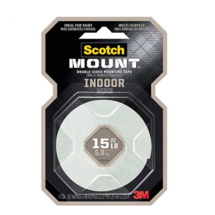 3M - Cinta Montaje 3M Doble Cara 110H para Interiores 1.27cm x 2m