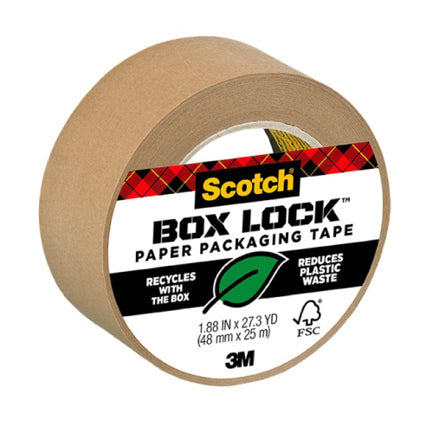 3M - Cinta Empaque 3M de Papel Box Lock 0.48X22.8 mts