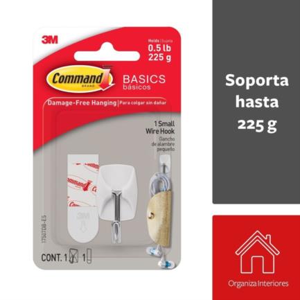 3M - Gancho 3M Básico Command 1 Wire Pequeño Color Blanco
