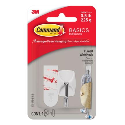 3M - Gancho 3M Básico Command 1 Wire Pequeño Color Blanco