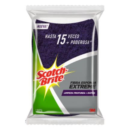 3M - Fibra Esponja Extreme 3M Scotch Brite Chica 1 Pza