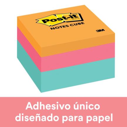 3M - Notas Adhesivas 3M Post-It 2018 3x3 Cubo Color Pastel 400 Hojas