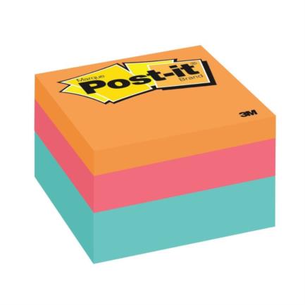 3M - Notas Adhesivas 3M Post-It 2018 3x3 Cubo Color Pastel 400 Hojas