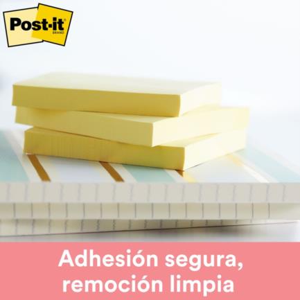 3M - Notas 3M Post It 653 1.5x2" Amarillo Paquete 100 Hojas c/12