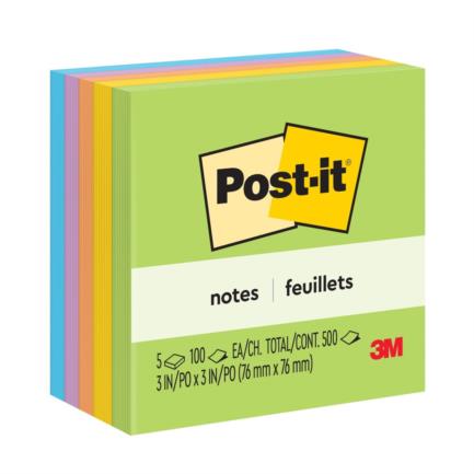 3M - Notas 3M Post-It Ultra 7.6X7.6 C/5 Blocks 100Hjs C/U