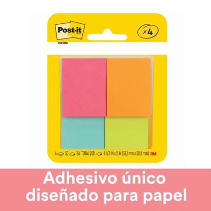 3M - Mini Notas 3M Post-It Neon 34.9mmX47.6mm 1 Block C/200 Hjs