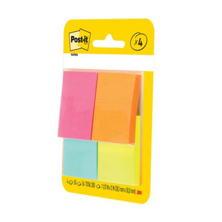 3M - Mini Notas 3M Post-It Neon 34.9mmX47.6mm 1 Block C/200 Hjs
