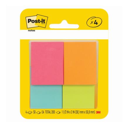 3M - Mini Notas 3M Post-It Neon 34.9mmX47.6mm 1 Block C/200 Hjs