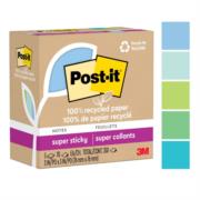 3M - Notas Recicladas 3M Super Sticky 7.6x7.6cm Color Campiña Frutal 6 Blocks 65 Hojas c/u