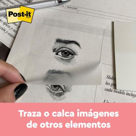 3M - Notas Adhesivas 3M Post It 2.8x2.8" Transparente 1 Block C/36 Hojas Blister