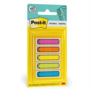 3M - Banderitas 3M Post-it 684-ARR2 Flecha Neón 12mmx43mm 5 Blocks C/20 Banderitas