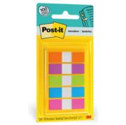 3M - Banderitas 3M Post-it 683-5CB Autoadheribles Neón 12mmx43mm 5 Blocks C/20 Banderitas