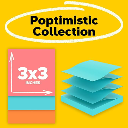 3M - Notas Adhesivas 3M Post-it Pop-up Color Capetown 3x3in C/5-100 /500 Hjs