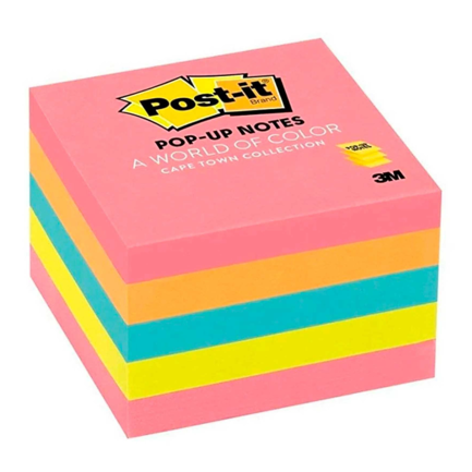 3M - Notas Adhesivas 3M Post-it Pop-up Color Capetown 3x3in C/5-100 /500 Hjs