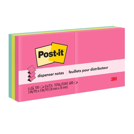 3M - Notas Adhesivas 3M Post It Pop Up 3X3  Neon C/6 block C/100 Hjs