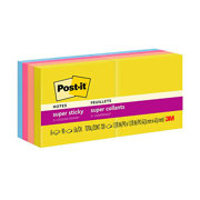 3M - Notas Adhesivas 3M Post-it Super Sticky 2x2 pulg (5X5 cms) block c/90h paq c/8 blocks