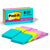 3M - Notas Adhesivas 3M Post-it Super Sticky Miami 2x2 pulg (5X5 cms) block c/90h paq c/8 blocks