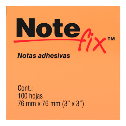 3M - Notas Adhesivas 3M Notefix 3x3 Colores Neon Paq/100 Hjs