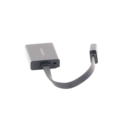 UGREEN - Adaptador HDMI a VGA / Resolución 1080P / Audio 3.5mm / Con Puerto Micro USB para Alimentación / Plug & Play / No Requiere Controlador / ABS / Flexible y Duradero