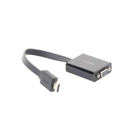 UGREEN - Adaptador HDMI a VGA / Resolución 1080P / Audio 3.5mm / Con Puerto Micro USB para Alimentación / Plug & Play / No Requiere Controlador / ABS / Flexible y Duradero