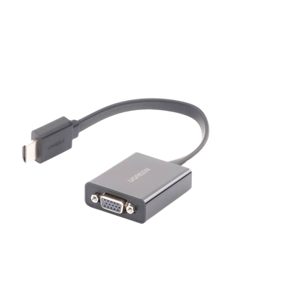 UGREEN - Adaptador HDMI a VGA / Resolución 1080P / Audio 3.5mm / Con Puerto Micro USB para Alimentación / Plug & Play / No Requiere Controlador / ABS / Flexible y Duradero