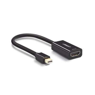 UGREEN - Convertidor Mini Display Port a HDMI / 4K@30Hz / Thunderbolt / Blindaje Interno Múltiple / Carcasa ABS / Longitud de 25 cm (9.84 pulgadas)
