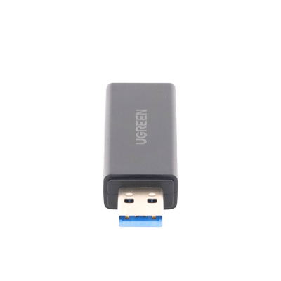 UGREEN - Lector de tarjetas SD portátil USB 3.0 de doble ranura / adaptador de tarjeta de memoria flash concentrador para TF SD Micro SD SDXC SDHC MMC RS-MMC Micro SDXC Micro SDHC UHS-I