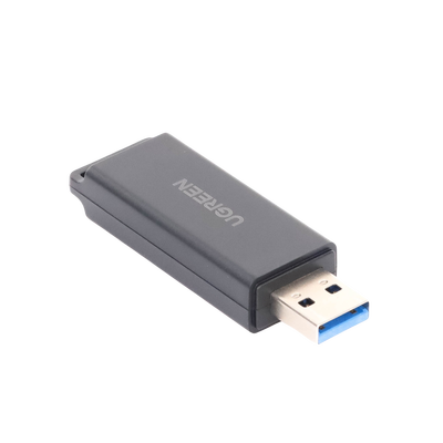 UGREEN - Lector de tarjetas SD portátil USB 3.0 de doble ranura / adaptador de tarjeta de memoria flash concentrador para TF SD Micro SD SDXC SDHC MMC RS-MMC Micro SDXC Micro SDHC UHS-I