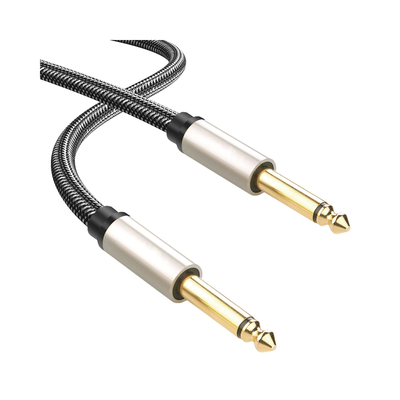 UGREEN - Cable de Audio Mono 6.35mm (1/4") Macho a 6.35mm (1/4") Macho / 10 Metros / Núcleo de Cobre / Blindaje Interno / Nylon Trenzado / Color Negro