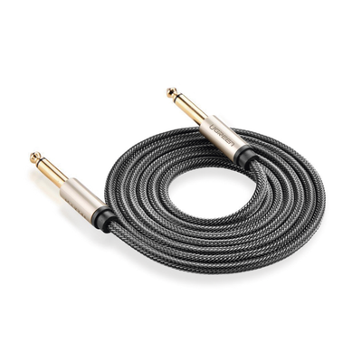 UGREEN - Cable de Audio Mono 6.35mm (1/4") Macho a 6.35mm (1/4") Macho / 10 Metros / Núcleo de Cobre / Blindaje Interno / Nylon Trenzado / Color Negro