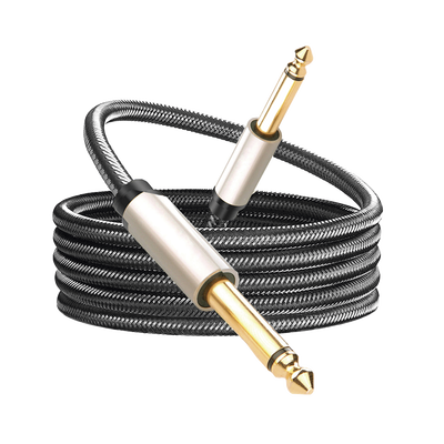 UGREEN - Cable de Audio Mono 6.35mm (1/4") Macho a 6.35mm (1/4") Macho / 10 Metros / Núcleo de Cobre / Blindaje Interno / Nylon Trenzado / Color Negro