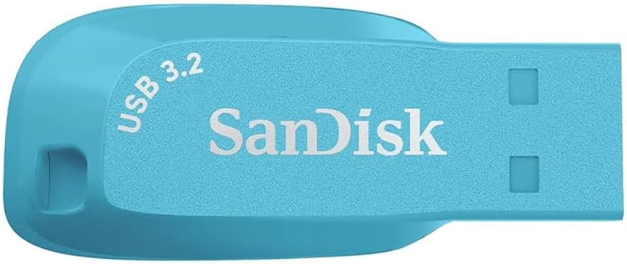 SANDISK - Memoria USB SanDisk Ultra Shift 128GB USB 3.0 Azul Turquesa