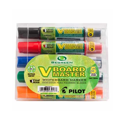 PILOT PEN - MARCADOR PILOT P/PIZARRON BLANCO CON 5 PIEZAS SURT.