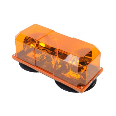 FEDERAL SIGNAL - Mini Barra de luces de 15" HighLighter Halógeno, con domo Ámbar, Montaje de Succión e Imán
