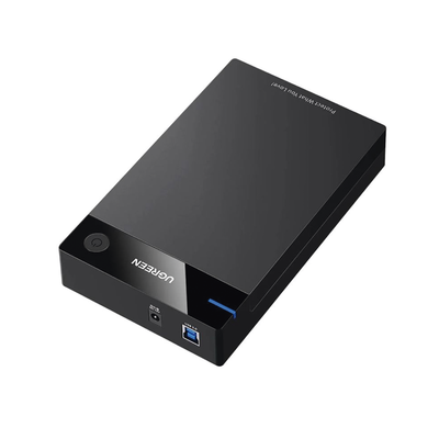 UGREEN - Carcasa de Disco Duro para  3.5" y  2.5" (Enclosure) | Con Cable USB 3.0 | Para HDD 3.5" / SSD 2.5" | SATA I/II/III | UASP | Hasta 16 TB | Compatible con Windows, Linux, Mac OS | No Requiere Controlador | Cable 1m | Incluye Adaptador d
