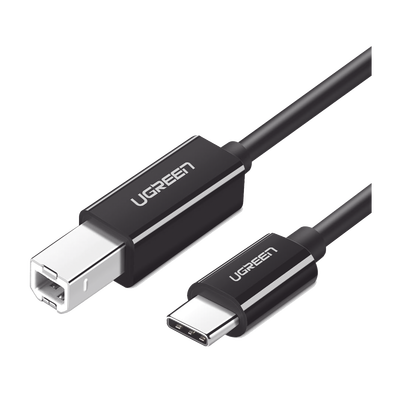 UGREEN - Cable de Impresora o escáner USB-C | 1m (6 pies) | USB Tipo C a USB 2.0 Tipo B | Soporta Thunderbolt 3 | Alta velocidad | DAC | Compatible con Brother HP, Canon, Lexmark, Epson, Dell, Xerox, Samsung, etc.