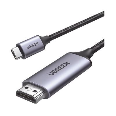 UGREEN - Cable USB-C 3.1 a HDMI 4K | 1.5 Metros (4.92 Pies) | Compatible con Thunderbolt 3 & 4 | Adaptador Tipo-C a HDMI | 4k@60Hz | Soporta Modo Espejo y Modo Extendido | Carcasa de Aluminio | Nylon Trenzado | Conector Niquelado | Blindaje Multicapa
