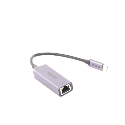 UGREEN - Adaptador de Red USB-C 3.1 (5 Gbps) a RJ45 | Thunderbolt 3 | Admite 10/100/1000 Mbps |  Chip Inteligente | Amplia Compatibilidad | Caja de Aluminio | Longitud del cable 10 cm.