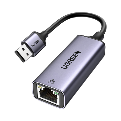 UGREEN - Adaptador de Red USB-A 3.0 a RJ45 /Admite 10/100/1000 Mbps / Caja de Aluminio / Longitud del cable 10 cm