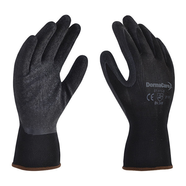 Guante Negro Poliester Rec Latex