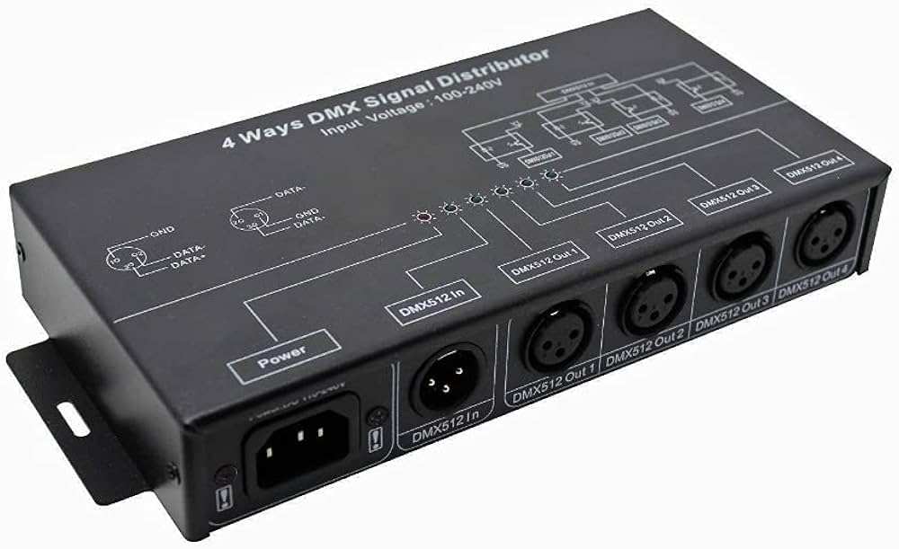 EPCOM PROAUDIO - Amplificador de Señal DMX512 8 Canales / Entrada Digital 2 Canales DMX512 / Aislamiento Optoeléctrico / Amplificación y Conformación de Señal / Protección de Consolas de Iluminación / Indicación LED