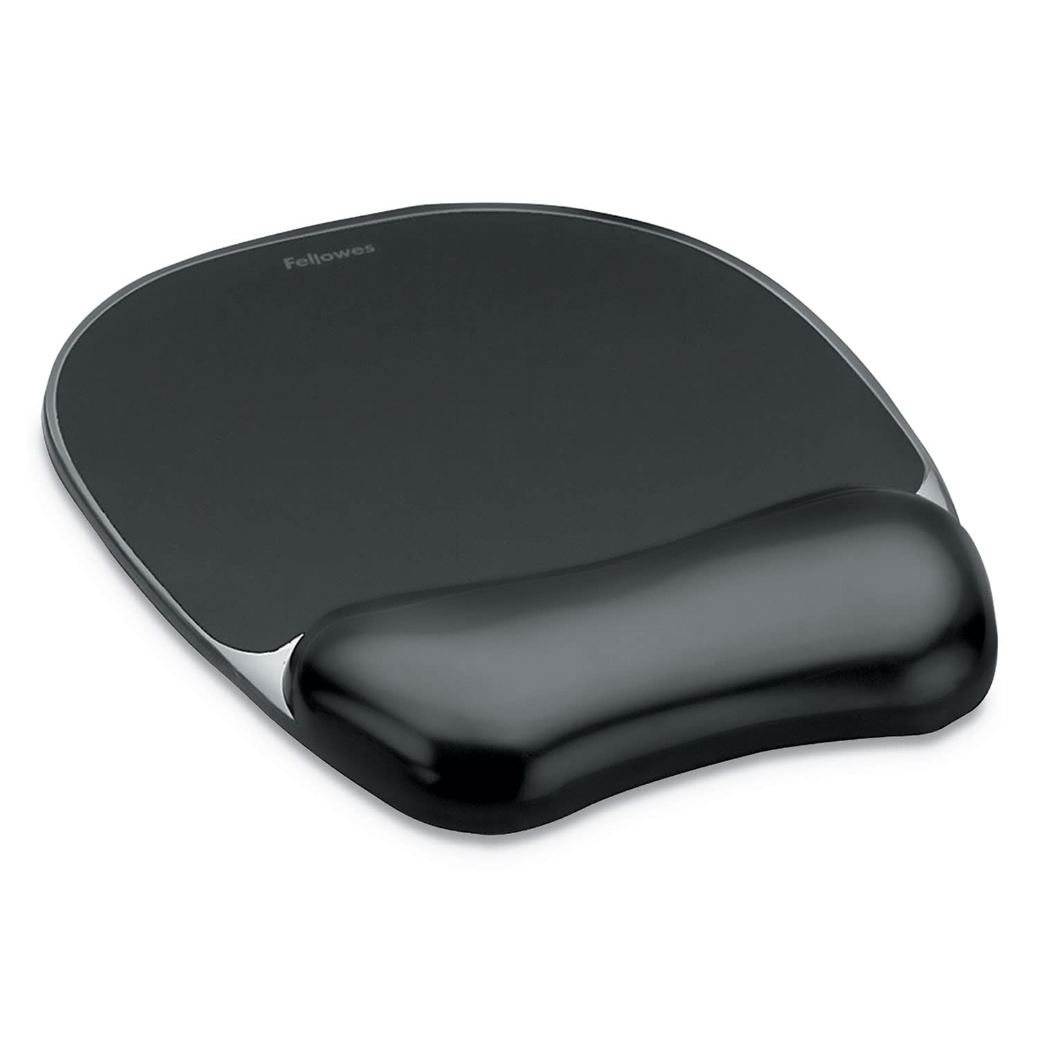 FELLOWES - Mouse Pad Fellowes con Reposamuñecas de Gel Crystal Color Negro