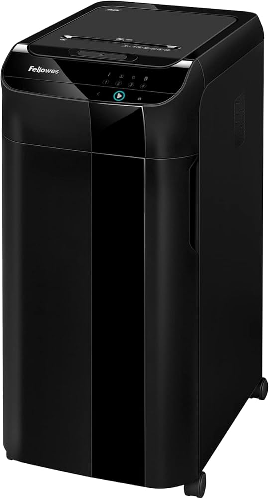 FELLOWES - Trituradora Fellowes AutoMax 350C Corte Cruzado 350 Hojas 18 Galones Color Negro