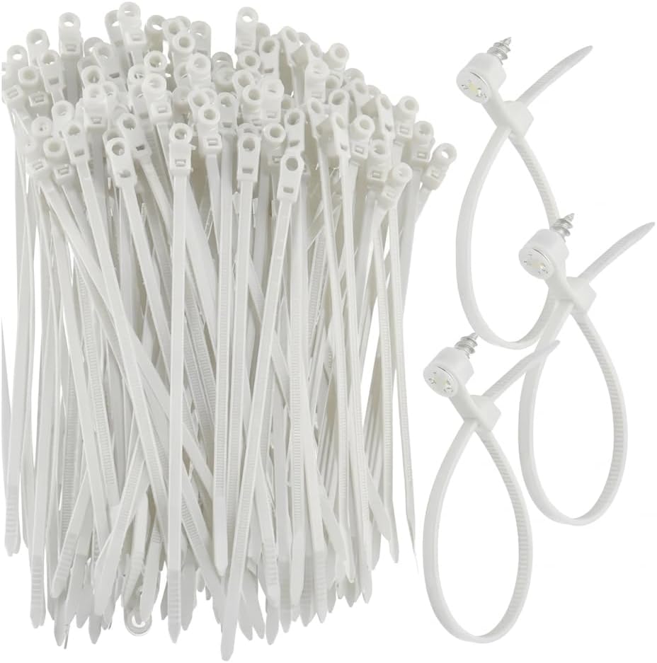 LINKEDPRO - Cincho de Nylon / 3.6 × 100 mm / PA66 / Autobloqueo / Interior y Exterior / 100 Piezas / Blanco
